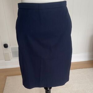 Benetton Navy Pencil Skirt Architect 2W Size 40 / US 4 NWT